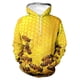 thumbnail image 4 of Sudadera con capucha con estampado de abejas en forma de panal para hombre, remeras con estampado de abejas en 3D, novedad en sudaderas con capucha, ropa de mujer, moda Harajuku y2k, 4 of 5