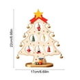 thumbnail image 3 of Table Top Christmas Tree,Christmas Ornaments 2025 with a Tabletop Wooden Christmas Tree and Ornaments Snowman Santa Decorations for Party Favors, Xmas Gift for Families and Friends(1PC-White), 3 of 6