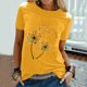 thumbnail image 1 of Puntoco Mujeres Casual Carta Impresión Mangas Cortas O-Cuello Camiseta Suelta Blusa tops Puntoco Puntoco-3480, 1 of 6