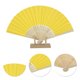 thumbnail image 3 of Ofertas Únicas 1 Pc Abanico Plegable en Blanco de 7 Pulgadas para Máscaras de Bambu Papel Amarillo Limón, 3 of 5