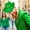 A, variant on Lucky Shamrock Cowboy Hat - Green Felt Western Hat with Four-Leaf Clover Accent for St. Patrick's Day Parades, Festivals & Costume Parties