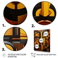 thumbnail image 3 of Designart "Tribal Marks in Vibrant Yellow IV" People Framed Wall Art - Global Yellow African Mask Bedroom Framed Canvas Wall Art, 3 of 6