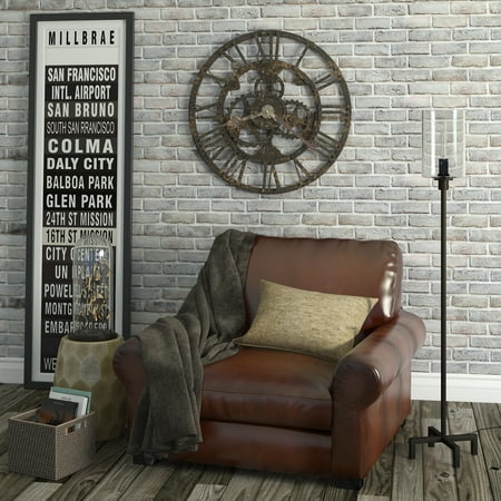 Industrial Metal - Panos Industrial Farmhouse Blackened Bronze Metal Floor Lamp with Seeded Glass Shade