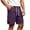 Purple, variant on Riecok Men Cargo Shorts with Pockets Elastic Waist Drawstring Quick Dry Workout Shorts Solid Summer Hiking Clothes