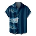 thumbnail image 1 of Tops Para Hombre Tops Con Estampado Navideño Botones Casuales Playa Camisa de Manga Corta Descubierta Sin Posicionamiento Blusa Odeerbi  ODB179682, 1 of 7