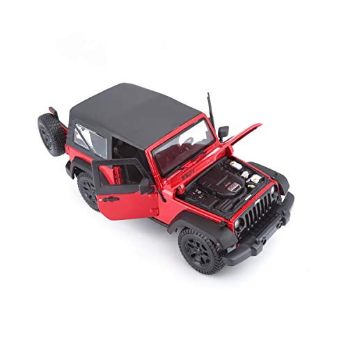 Maisto 31676r 2014 Jeep Wrangler Willys Red 1-18 Diecast Model Car