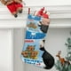 thumbnail image 2 of Bebé Jefe 3 Tema: Calcetines de Navidad, fino lino blanco para colgar en escaleras y chimenea, decoración navideña para el hogar, regalo de Navidad. 45cm × 32cm, 2 of 5