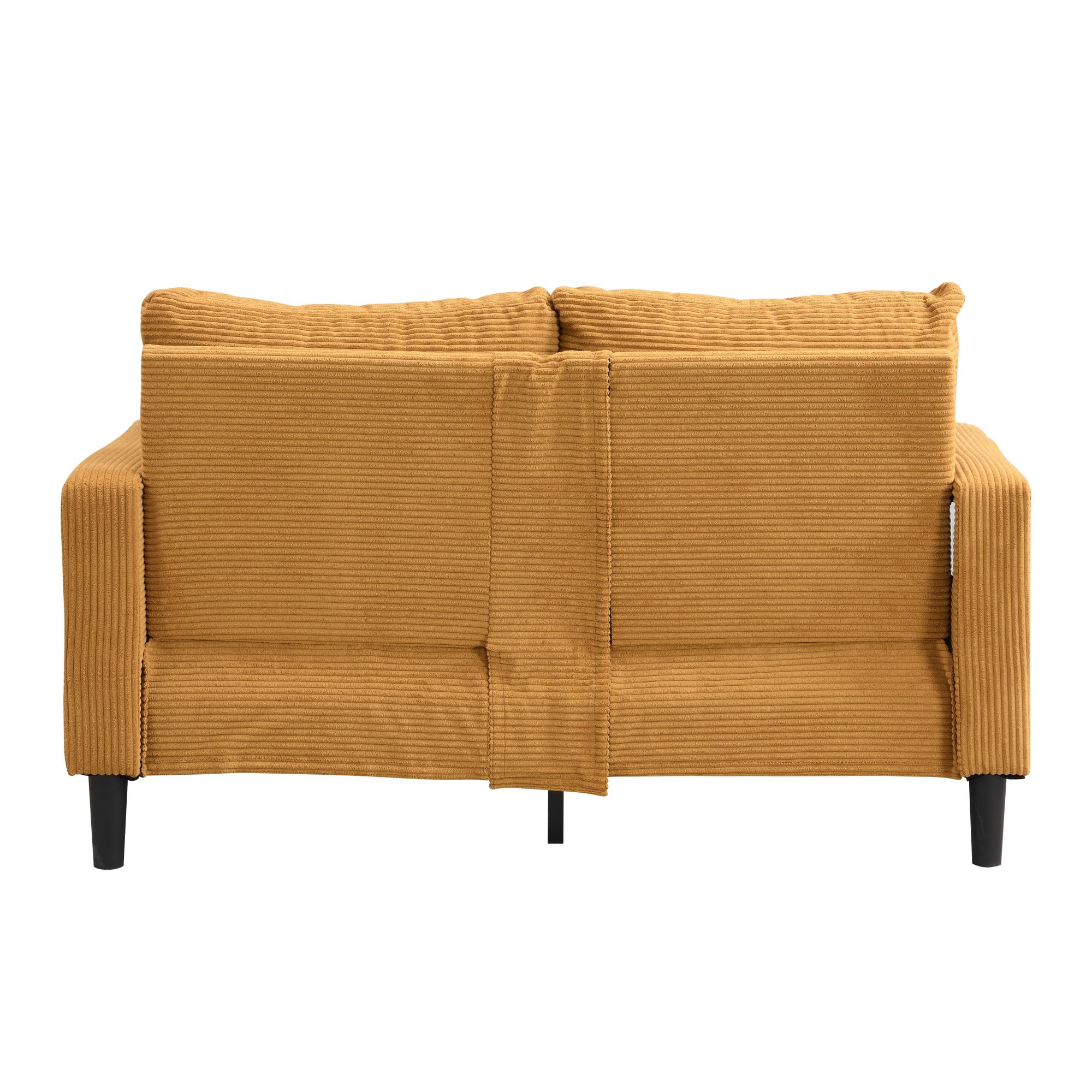 57" Loveseat Sofa Couch,Modern Upholstered Comfy Sofa with 2 Pillows for Living Room Bedroom Apartment Small Space,Orange