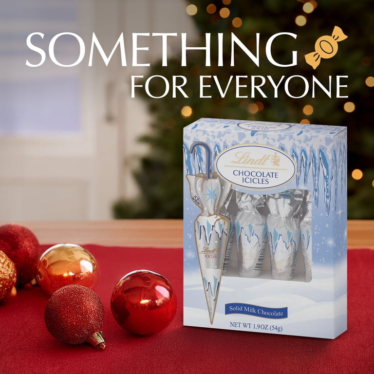 Lindt, Holiday Chocolate Icicles, 4-pack, Milk Chocolate Candy