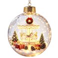 thumbnail image 2 of Christmas Tree Decorations, Light Up Christmas Tree Ornament, Illuminated Snow Globe Hanging Decor with Shatterproof Plastic Shell and Elegant Gold Cap for Magical Holiday, 2 of 4