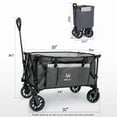 thumbnail image 6 of Whitsunday Moko Compact Folding Wagon Cart with Aluminum Table Plate, 6 of 12