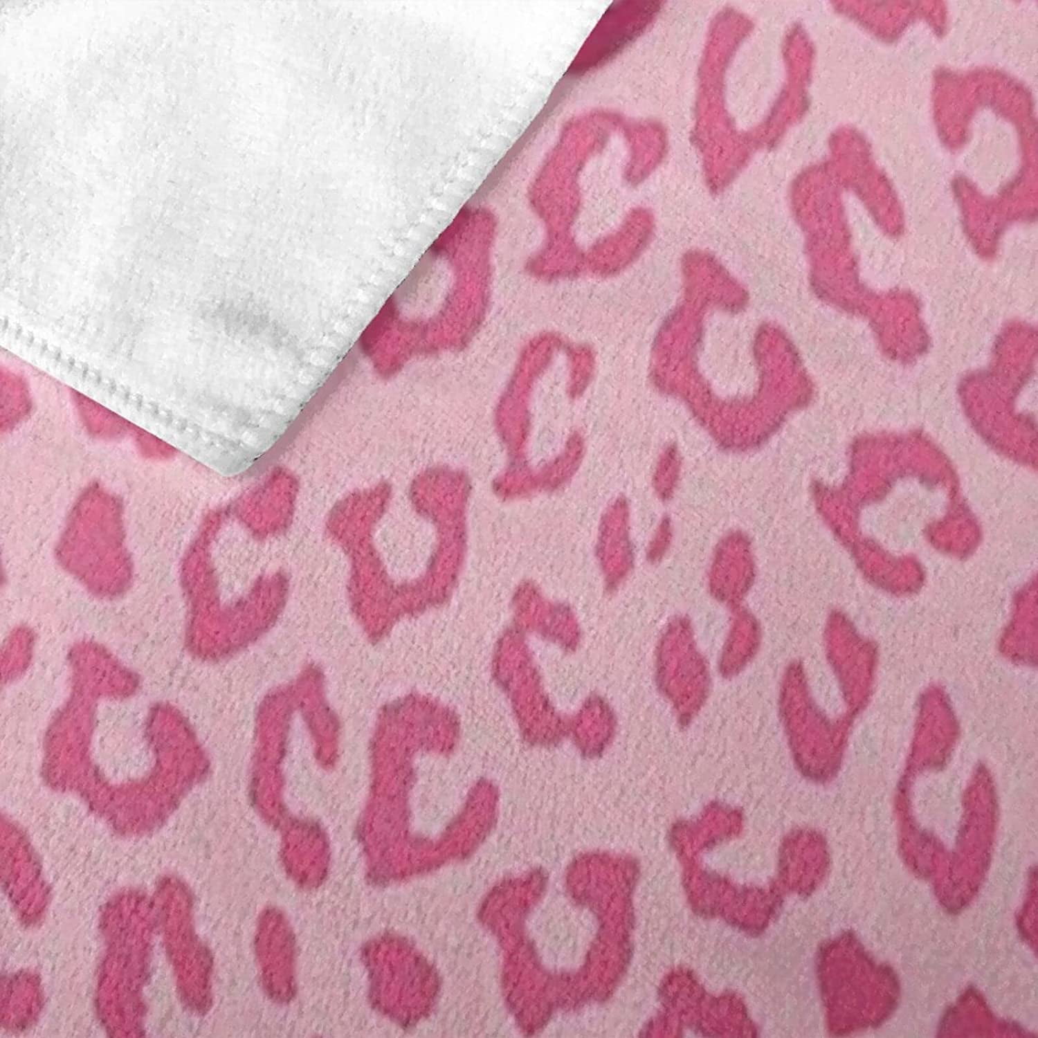 Luxury Hotel & Spa Pink Cheetah Leopard Bath Towel Soft Oversized Ultra Absorbent Quick Dry Beach Towel