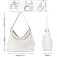 thumbnail image 4 of Bolso Hobo Montana West MWC-085WH de cuero vegano blanco, 4 of 5