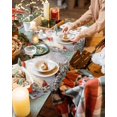 thumbnail image 3 of Christmas Placemats Set of 8 Winter Snowfall Forest Bough Cardinal Berries Heat Insulation Washable Place Mats, Rustic Non-Slip Table Mats for Dining Table Party Kitchen Decor,13x19 Inch, 3 of 4