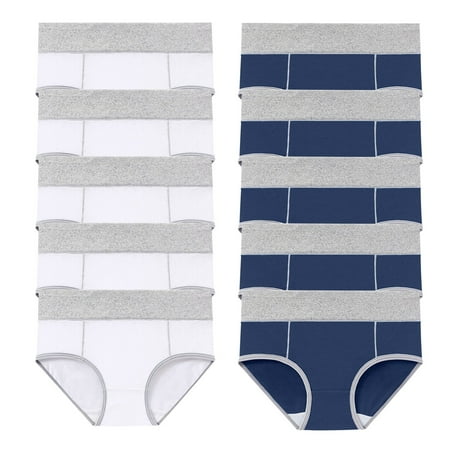 10 Pack Womens Underwear Cotton Seamless Underwear High Waisted No Show Panties Underpants Shorts High Waist Body Shaper Briefs Seamless Thong Shapewear Plus Size V-Waist Shorts Flash Sales for Today