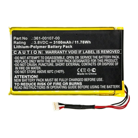 Batteries N Accessories BNA-WB-P15777 GPS Battery - Li-Pol, 3.8V, 3100mAh, Ultra High Capacity - Replacement for Garmin 361-00107-00 Battery