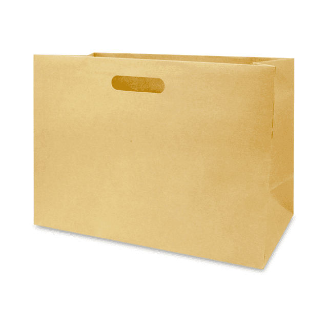Bolsa de papel kraft (60 piezas) Caltom Boutique grande troquelada