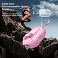 thumbnail image 3 of Multifunction Built in Magnets Lock Clear Case Cover for AirPods, Original Look Transparent Case with Hidden Phone Stand, Top-Connected Earbud Skin Ultra Thin Soft Silicone TPU Protector, 3 of 8