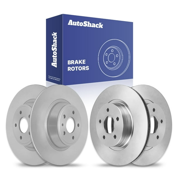 AutoShack Front Vented & Rear Solid Brake Rotors 4-PC Set Replacement for 2017-2019 Ford Escape