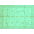 thumbnail image 1 of Ahgly Company Machine Washable Indoor Rectangle Abstract Turquoise Blue Modern Area Rugs, 2' x 3', 1 of 4