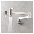thumbnail image 1 of Brass Kitchen Faucet Wall Mount Pot Filler Faucet 360 Rotatable Folding Lengthened With Double Joint Swing Arms Cold Water Tap ,bar Laundry RV Farmhouse, 1 of 7