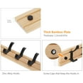 thumbnail image 2 of Coat Hooks Wall Mounted, Bamboo Coat Rack, Heavy Duty Decorative Wall Hooks for Hanging Bag, Robes, Jacket, Clothes, Towels, Dog Leashes, 2 of 7