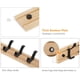 thumbnail image 2 of Perchero de pared, perchero moderno, perchero de madera, perchero de pared de bambú, perchero con 4 ganchos móviles para chaquetas, abrigos, bufandas, bolsos y más, natural, 2 of 7