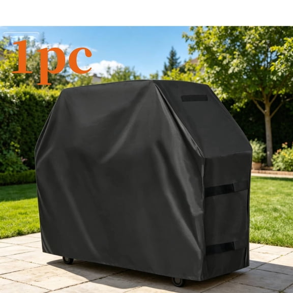 1 Pc Black Waterproof Heavy Duty Grill Cover, Outdoor BBQ Accessory; 58"L×24"W×44"H, UV Resistant, Universal Fit for Outdoor Grills for Outdoor Grill Weather Protection