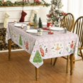 thumbnail image 4 of Christmas Tablecloth 70×70 Inch Round, Nutcracker Pink Buffalo Plaid Washable Table Cover for Party Picnic Dinner Decor, 4 of 6