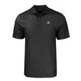 thumbnail image 2 of Men's Cutter & Buck Black Winston-Salem State Rams Pike Eco Tonal Geo Print Stretch Recycled Polo, 2 of 3