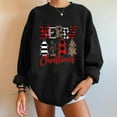 thumbnail image 2 of Scyoekwg Oversized Sweatshirts for Women Loose Fit Christmas Sweatshirt Long Sleeve Tops Round Neck Fleece Sweatshirts Leopard Plaid Christmas Tree Graphic Sweatshirt Pullover #C=Black S(4), 2 of 5