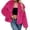 Hot Pink, variant on Coat for Women Stylish Winter Jacket for Women Cozy Short Coat with Fashionable Collar Design