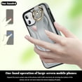 thumbnail image 2 of Allytechgroup 2024 New Trendy Back Case Cover for Apple iPhone 11, Premium PU Leather Luxury Design with Ring Holder Stand Bracket Bumper Shockproof Phone Case for Girls Women, Silver, 2 of 8