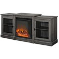 thumbnail image 2 of 60" Classic Tiered Top Fireplace TV Console - Slate Grey, 2 of 5
