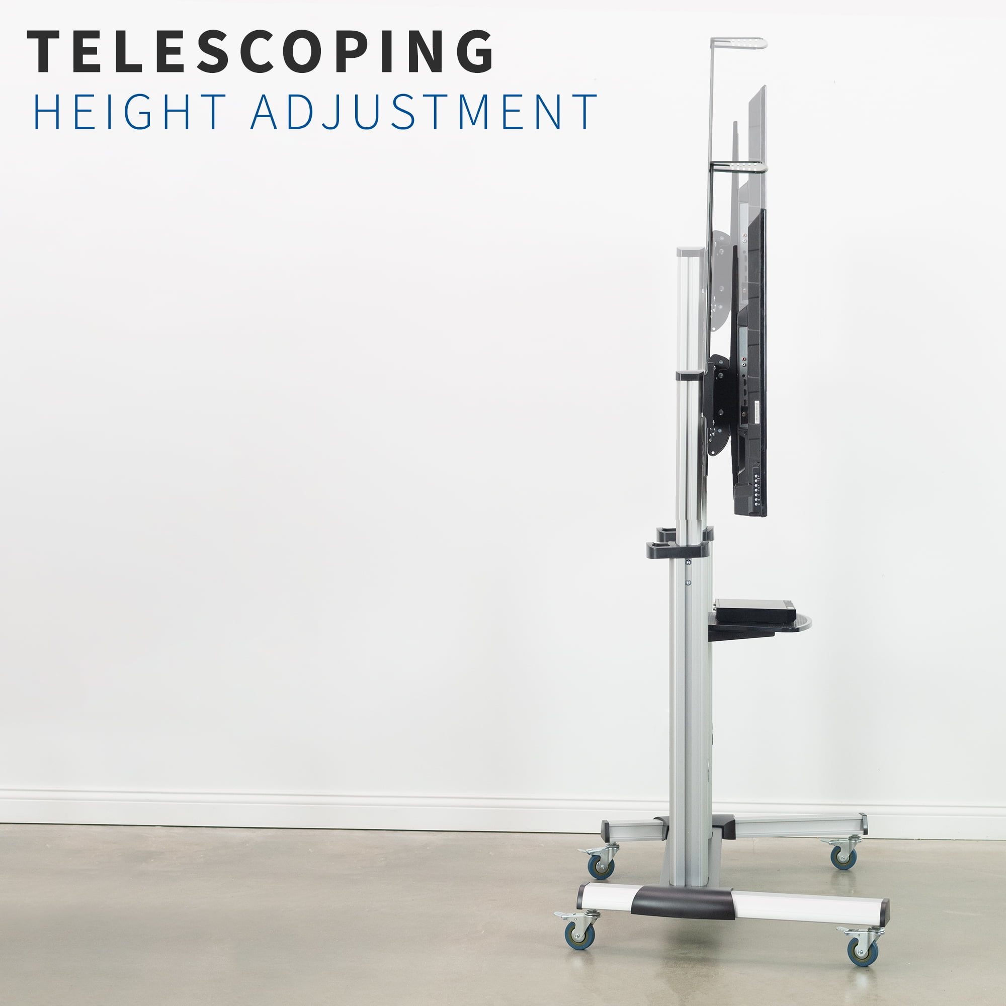 Ultra Heavy Duty Mobile Stand TV Cart Mount, Fits 32" to 100" Flat Screens