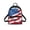 American Watercolor Flag, variant on HELLHERO Llama Cactus Small Backpack, Zipper Closure Polyester Mini Backpack, Adjustable Strap Lightweight Daypack for Womens Daily Travel and Work