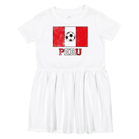 Inktastic Peruvian Soccer Girls Toddler Dress