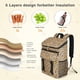 thumbnail image 5 of Mochila térmica OCKLILY con estampado de leopardo, 30 latas, 42 litros, 5 of 6