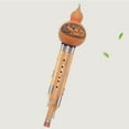 thumbnail image 1 of Handmade hulusi Chinese Handmade Hulusi Bamboo Gourd Cucurbit Flute Ethnic Musical Instrument bB Key for Beginner Music Lovers (Random Pattern), 1 of 7