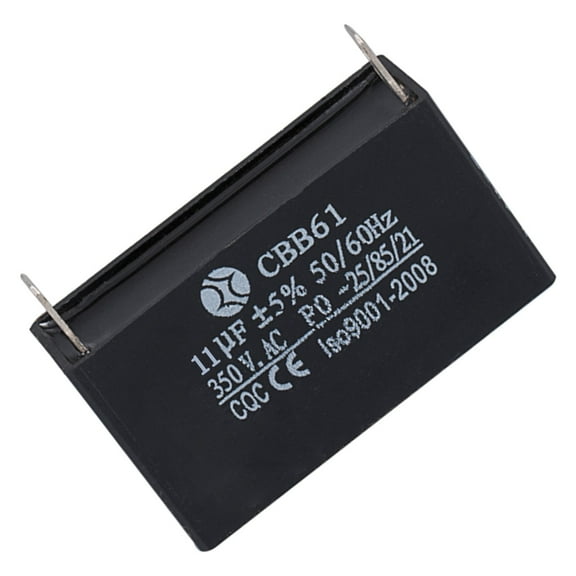 CBB61 Starting Run Capacitor Replacement 11uF/13uF 350V Ceiling Fan Capacitor with 2 Terminals Connections Easy to Use