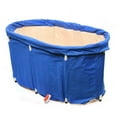 thumbnail image 5 of NSHIZWAL Folding Bathtub, Blue, PVC, 29.5"x25.6", 200L Freestanding Ice Bathtub, 5 of 14