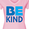 thumbnail image 4 of Inktastic Be Kind Logo in Blue Women's V-Neck T-Shirt, 4 of 5