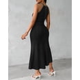 thumbnail image 4 of CHICME Womens Dresses Sleeveless Keyhole Back Hollow Out A Line with Eyelet Embroidery & Side Slit Casual Dresses Black-L, 4 of 9