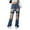 Dark Blue, variant on Sexy High Waisted Stretch Jeans for Women Trendy Distressed Ripped Jeans Beaded Decoration Denim Pants Comfortable Casual Long Trousers BBL Jeans