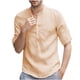 thumbnail image 3 of Ceisia Men's Shirt | Loose Stand Collar 3/4 Sleeve Shirt | Breathable Wrinkle-resistant (Solid Colors) Gift, 3 of 5