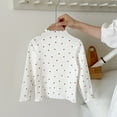 thumbnail image 2 of Toddler Bottoming Sleeves Shirt Long Jacket High T Shirt Heart Shaped Girls Tops Tees Shirts, 2 of 9