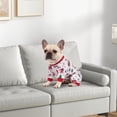 thumbnail image 2 of Christmas Dog Cat Apparel, Winter Holiday Santa C|Ause Apparel Shirt Jumpsuits with Sleeves Soft Warm Pet Clothes for|_Boys_Girls Small Pet Puppies Dog Christmas Gifts(#J03,L), 2 of 7