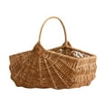 thumbnail image 4 of figatia Gift Basket Empty Picnic Basket Christmas Parties Bbqs Thanks Giving with Handle Wedding Easter Birthday Wicker Picnic Basket 31cmx20cmx26cm, 4 of 7
