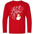 thumbnail image 3 of Inktastic Let It Snow Long Sleeve Youth T-Shirt, 3 of 5