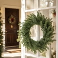 thumbnail image 6 of Bcylexb Green Cedar Wreath for Front Door, 15.7" Artificial Pine Christmas Wreath All Season Hanging Decor for Window Wall Home Indoor, 6 of 8